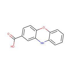 O=C(O)c1ccc2c(c1)Nc1ccccc1O2 ZINC000026460911