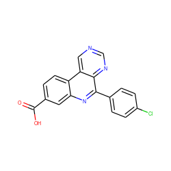 O=C(O)c1ccc2c(c1)nc(-c1ccc(Cl)cc1)c1ncncc12 ZINC000084564518