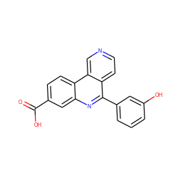 O=C(O)c1ccc2c(c1)nc(-c1cccc(O)c1)c1ccncc12 ZINC000073224623