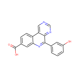 O=C(O)c1ccc2c(c1)nc(-c1cccc(O)c1)c1ncncc12 ZINC000073223824