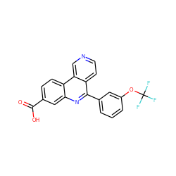 O=C(O)c1ccc2c(c1)nc(-c1cccc(OC(F)(F)F)c1)c1ccncc12 ZINC000073223143