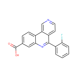 O=C(O)c1ccc2c(c1)nc(-c1ccccc1F)c1ccncc12 ZINC000059222590