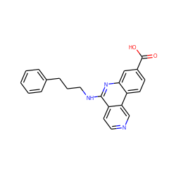 O=C(O)c1ccc2c(c1)nc(NCCCc1ccccc1)c1ccncc12 ZINC000066112502