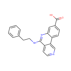 O=C(O)c1ccc2c(c1)nc(NCCc1ccccc1)c1ccncc12 ZINC000066112501