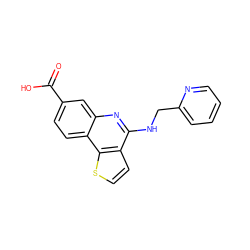 O=C(O)c1ccc2c(c1)nc(NCc1ccccn1)c1ccsc12 ZINC000167740567