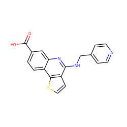 O=C(O)c1ccc2c(c1)nc(NCc1ccncc1)c1ccsc12 ZINC000167744808