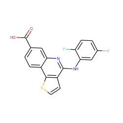 O=C(O)c1ccc2c(c1)nc(Nc1cc(F)ccc1F)c1ccsc12 ZINC000167768549