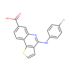 O=C(O)c1ccc2c(c1)nc(Nc1ccc(Cl)cc1)c1ccsc12 ZINC000167755745