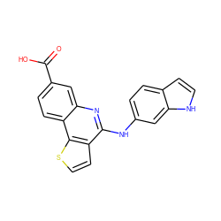 O=C(O)c1ccc2c(c1)nc(Nc1ccc3cc[nH]c3c1)c1ccsc12 ZINC000167766252