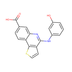 O=C(O)c1ccc2c(c1)nc(Nc1cccc(O)c1)c1ccsc12 ZINC000167746197