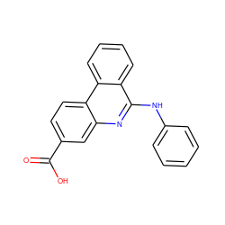 O=C(O)c1ccc2c(c1)nc(Nc1ccccc1)c1ccccc12 ZINC000066101644