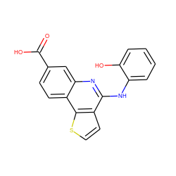 O=C(O)c1ccc2c(c1)nc(Nc1ccccc1O)c1ccsc12 ZINC000167760002