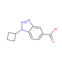 O=C(O)c1ccc2c(c1)nnn2C1CCC1 ZINC000013681558