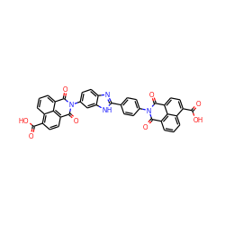 O=C(O)c1ccc2c3c(cccc13)C(=O)N(c1ccc(-c3nc4ccc(N5C(=O)c6cccc7c(C(=O)O)ccc(c67)C5=O)cc4[nH]3)cc1)C2=O ZINC000072126768