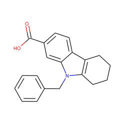 O=C(O)c1ccc2c3c(n(Cc4ccccc4)c2c1)CCCC3 ZINC000034644791