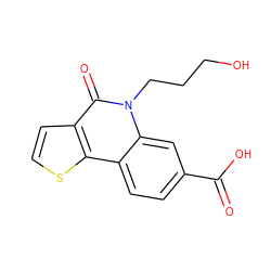 O=C(O)c1ccc2c3sccc3c(=O)n(CCCO)c2c1 ZINC000066111795