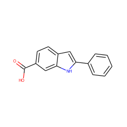 O=C(O)c1ccc2cc(-c3ccccc3)[nH]c2c1 ZINC000000346102