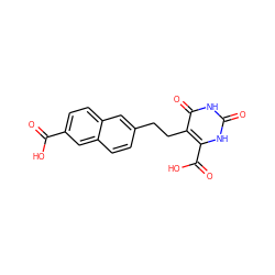 O=C(O)c1ccc2cc(CCc3c(C(=O)O)[nH]c(=O)[nH]c3=O)ccc2c1 ZINC000098209561