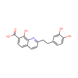 O=C(O)c1ccc2ccc(CCc3ccc(O)c(O)c3)nc2c1O ZINC000005933578