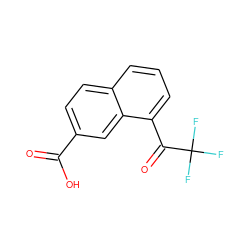 O=C(O)c1ccc2cccc(C(=O)C(F)(F)F)c2c1 ZINC000029219606