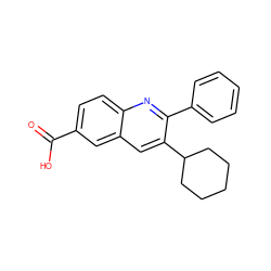 O=C(O)c1ccc2nc(-c3ccccc3)c(C3CCCCC3)cc2c1 ZINC000035001686