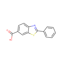 O=C(O)c1ccc2nc(-c3ccccc3)sc2c1 ZINC000003656650