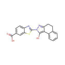 O=C(O)c1ccc2nc(-n3nc4c(c3O)-c3ccccc3CC4)sc2c1 ZINC000101463412