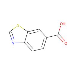 O=C(O)c1ccc2ncsc2c1 ZINC000000158619