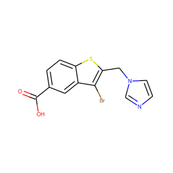 O=C(O)c1ccc2sc(Cn3ccnc3)c(Br)c2c1 ZINC000029398819