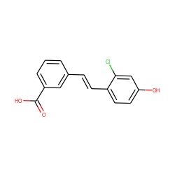 O=C(O)c1cccc(/C=C/c2ccc(O)cc2Cl)c1 ZINC001772573676