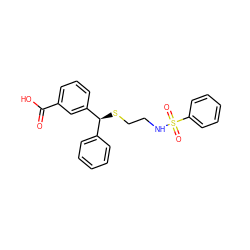 O=C(O)c1cccc([C@@H](SCCNS(=O)(=O)c2ccccc2)c2ccccc2)c1 ZINC000027089844