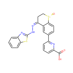 O=C(O)c1cccc(-c2ccc3c(c2)/C(=N\Nc2nc4ccccc4s2)CC[S@+]3[O-])n1 ZINC000096272603