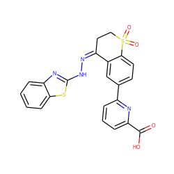 O=C(O)c1cccc(-c2ccc3c(c2)/C(=N\Nc2nc4ccccc4s2)CCS3(=O)=O)n1 ZINC000096272600