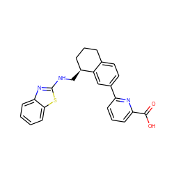 O=C(O)c1cccc(-c2ccc3c(c2)[C@@H](CNc2nc4ccccc4s2)CCC3)n1 ZINC000169349182