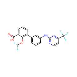 O=C(O)c1cccc(-c2cccc(Nc3nccc(C(F)(F)F)n3)c2)c1OC(F)F ZINC001772636108