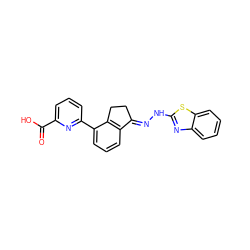 O=C(O)c1cccc(-c2cccc3c2CC/C3=N\Nc2nc3ccccc3s2)n1 ZINC000096272590