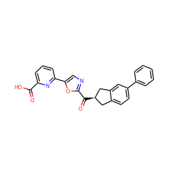 O=C(O)c1cccc(-c2cnc(C(=O)[C@@H]3Cc4ccc(-c5ccccc5)cc4C3)o2)n1 ZINC000071296803