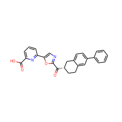 O=C(O)c1cccc(-c2cnc(C(=O)[C@H]3CCc4cc(-c5ccccc5)ccc4C3)o2)n1 ZINC000071318070