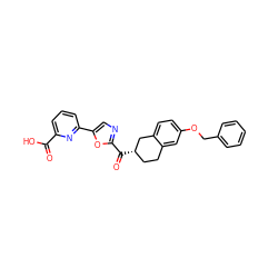 O=C(O)c1cccc(-c2cnc(C(=O)[C@H]3CCc4cc(OCc5ccccc5)ccc4C3)o2)n1 ZINC000071318760