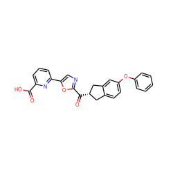 O=C(O)c1cccc(-c2cnc(C(=O)[C@H]3Cc4ccc(Oc5ccccc5)cc4C3)o2)n1 ZINC000071318816