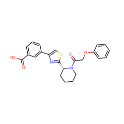 O=C(O)c1cccc(-c2csc([C@H]3CCCCN3C(=O)COc3ccccc3)n2)c1 ZINC000043201323