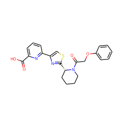 O=C(O)c1cccc(-c2csc([C@H]3CCCCN3C(=O)COc3ccccc3)n2)n1 ZINC000043201325