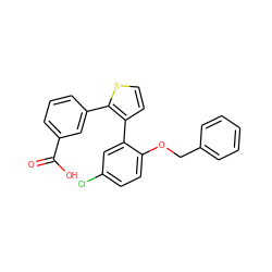 O=C(O)c1cccc(-c2sccc2-c2cc(Cl)ccc2OCc2ccccc2)c1 ZINC000028369711