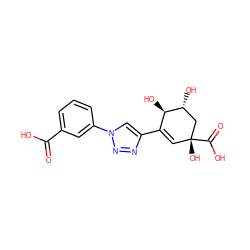 O=C(O)c1cccc(-n2cc(C3=C[C@@](O)(C(=O)O)C[C@@H](O)[C@@H]3O)nn2)c1 ZINC000169329865