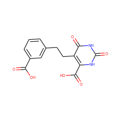 O=C(O)c1cccc(CCc2c(C(=O)O)[nH]c(=O)[nH]c2=O)c1 ZINC000098209566