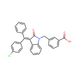 O=C(O)c1cccc(CN2C(=O)/C(=C(\c3ccccc3)c3ccc(Cl)cc3)c3ccccc32)c1 ZINC000096270368