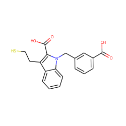 O=C(O)c1cccc(Cn2c(C(=O)O)c(CCS)c3ccccc32)c1 ZINC000003816715