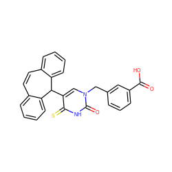 O=C(O)c1cccc(Cn2cc(C3c4ccccc4C=Cc4ccccc43)c(=S)[nH]c2=O)c1 ZINC000003934095