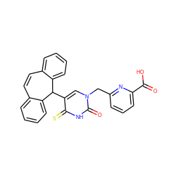 O=C(O)c1cccc(Cn2cc(C3c4ccccc4C=Cc4ccccc43)c(=S)[nH]c2=O)n1 ZINC000003917274