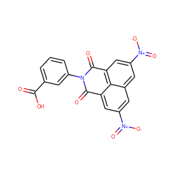 O=C(O)c1cccc(N2C(=O)c3cc([N+](=O)[O-])cc4cc([N+](=O)[O-])cc(c34)C2=O)c1 ZINC000002054221